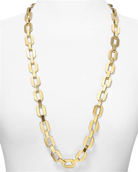 michael kors pearl and link necklace|Michael Kors gold necklace for women.